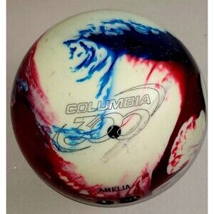 WD columbia 300 Swirl Multicolor Red White Blue bowling ball 9lb Drilled